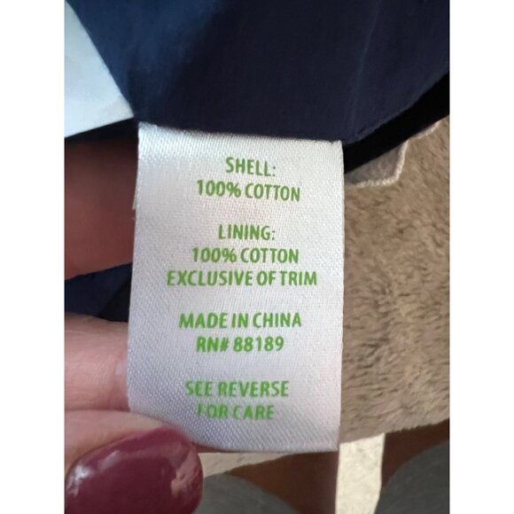 Lilly Pulitzer Navy & White Dress With Gold Embroidered Stripes Size 6 - Picture 8 of 13